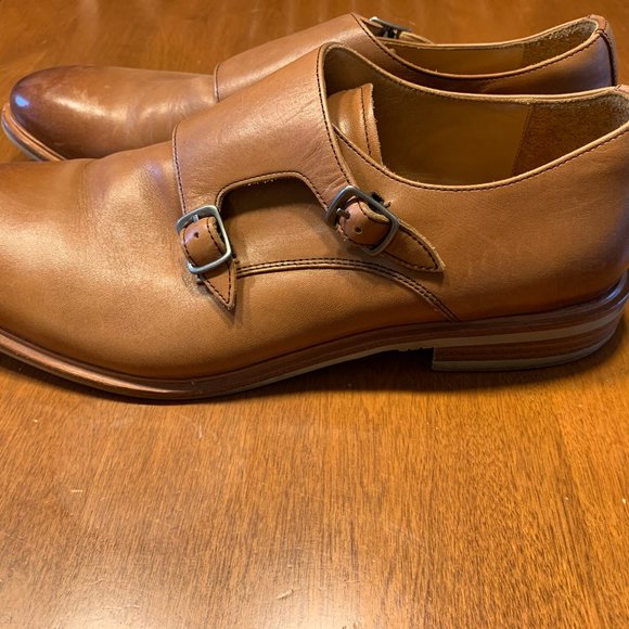 Warfield & Grand "James" Brown Leather Double Monk Strap Slip On Men's 10-M NICE - Picture 4 of 13